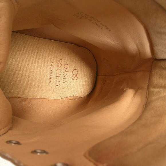 Arlene Combat Boot Oasis Society Tan Lace up Boot Size 9 - Picture 7 of 8